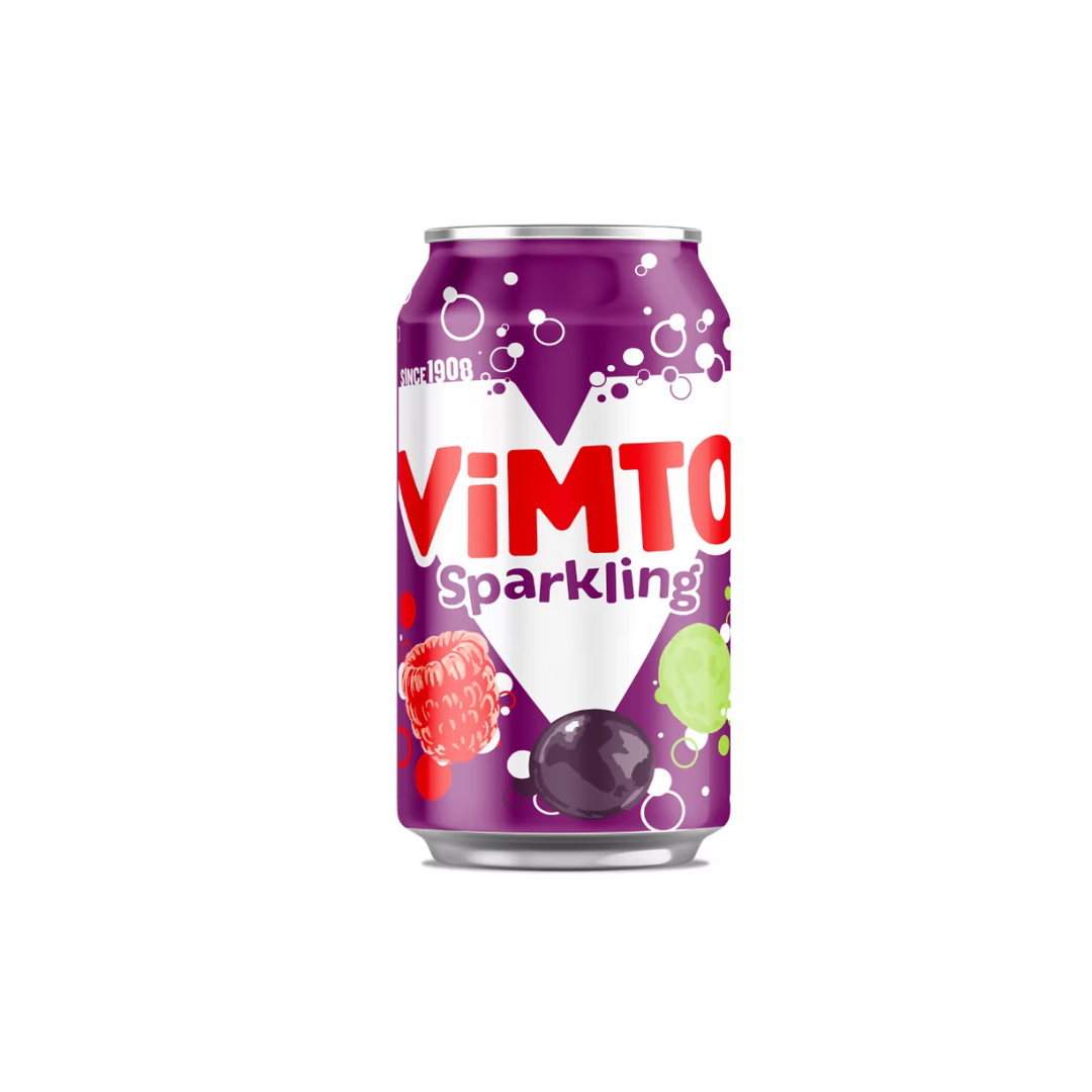 Vimto Fizzy Zero Sparkling Fruit Drink 330ml NRB - 24x330ml (1 carton)