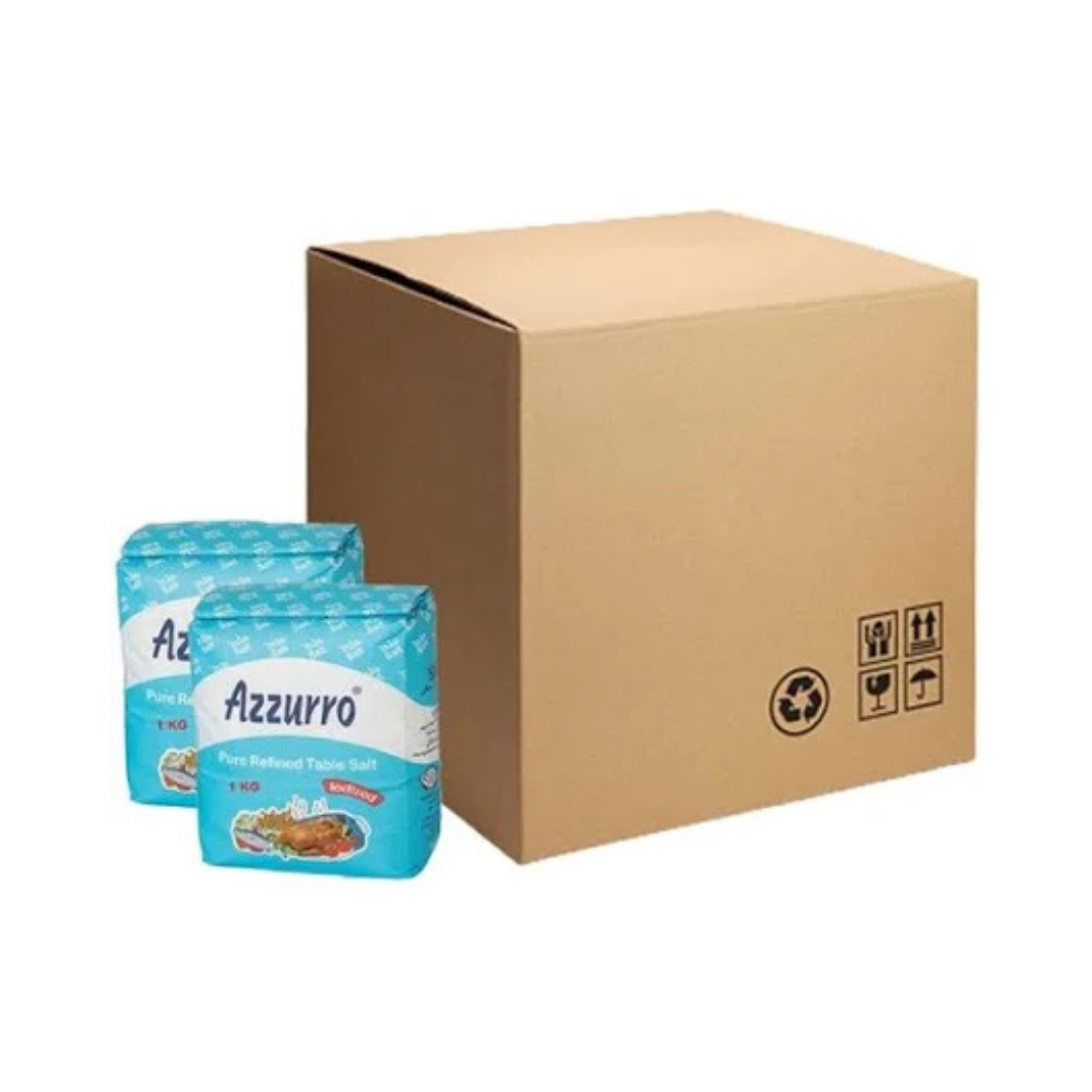 Azzurro Iodized Table Salt - 1kgx12 (1 carton)