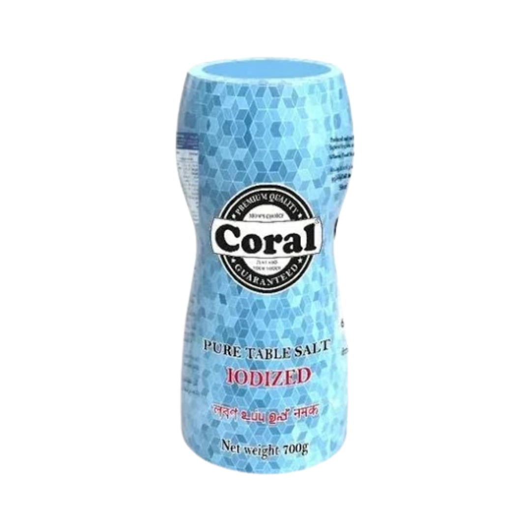 Coral Iodized Table Salt - 700gx12 (1 carton)