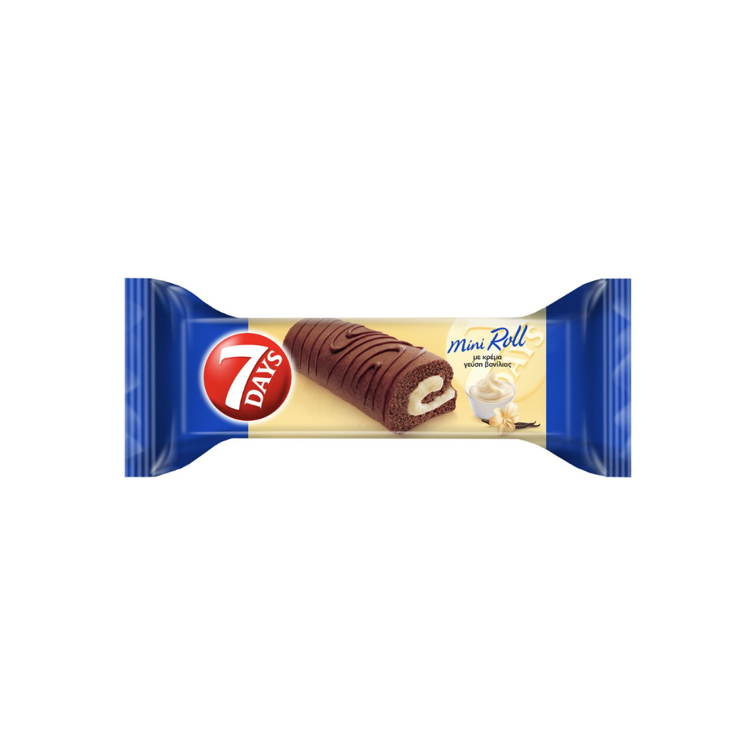 7Days Swiss Roll Mini Vanilla - 20gx12(x12) per carton