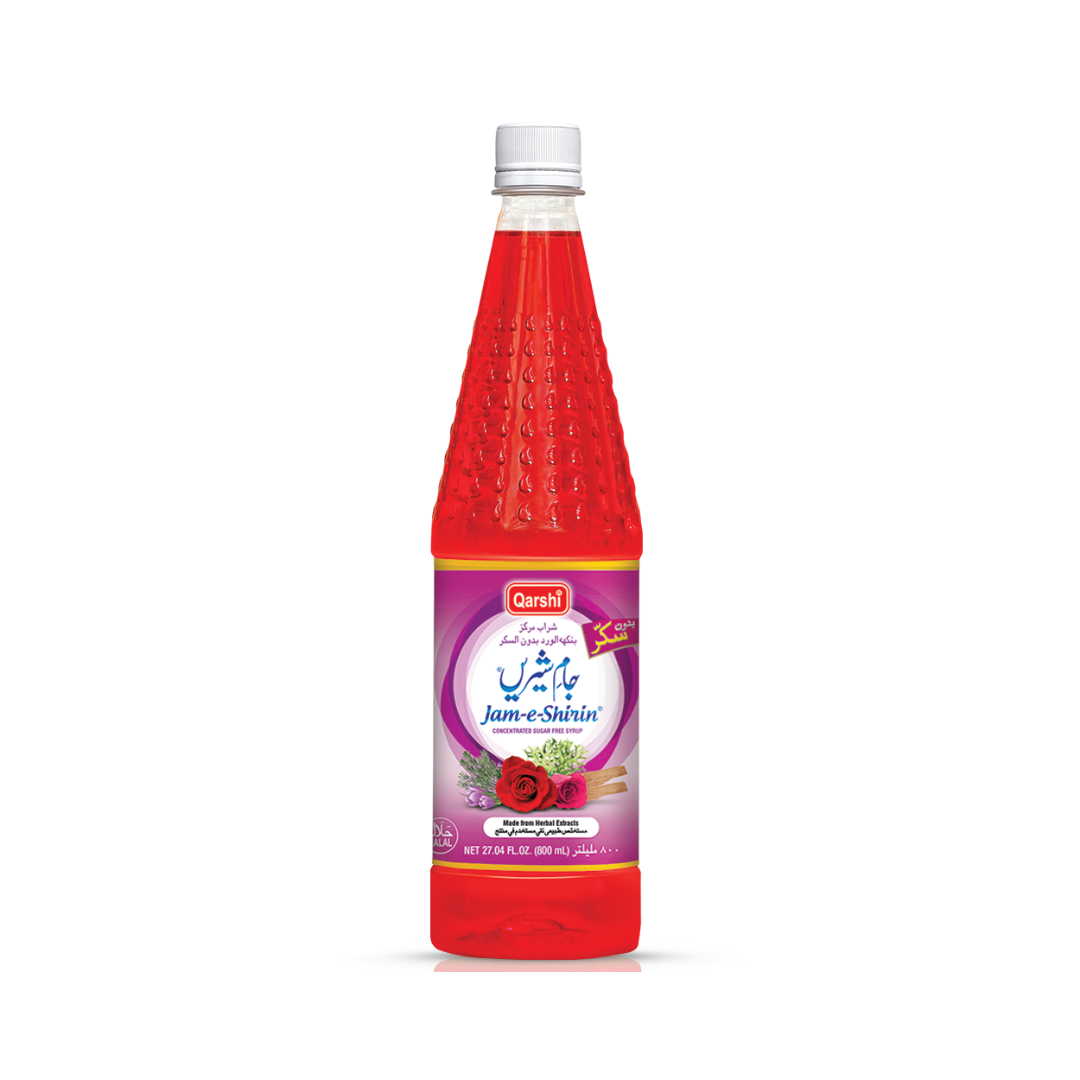 Qarshi Jam-e-Shirin Sugar Free Syrup - 800mlx12 (1 carton)