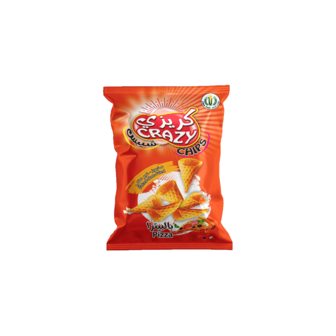 Al Maher Snacks Crazy Chips Pizza - 65gx17