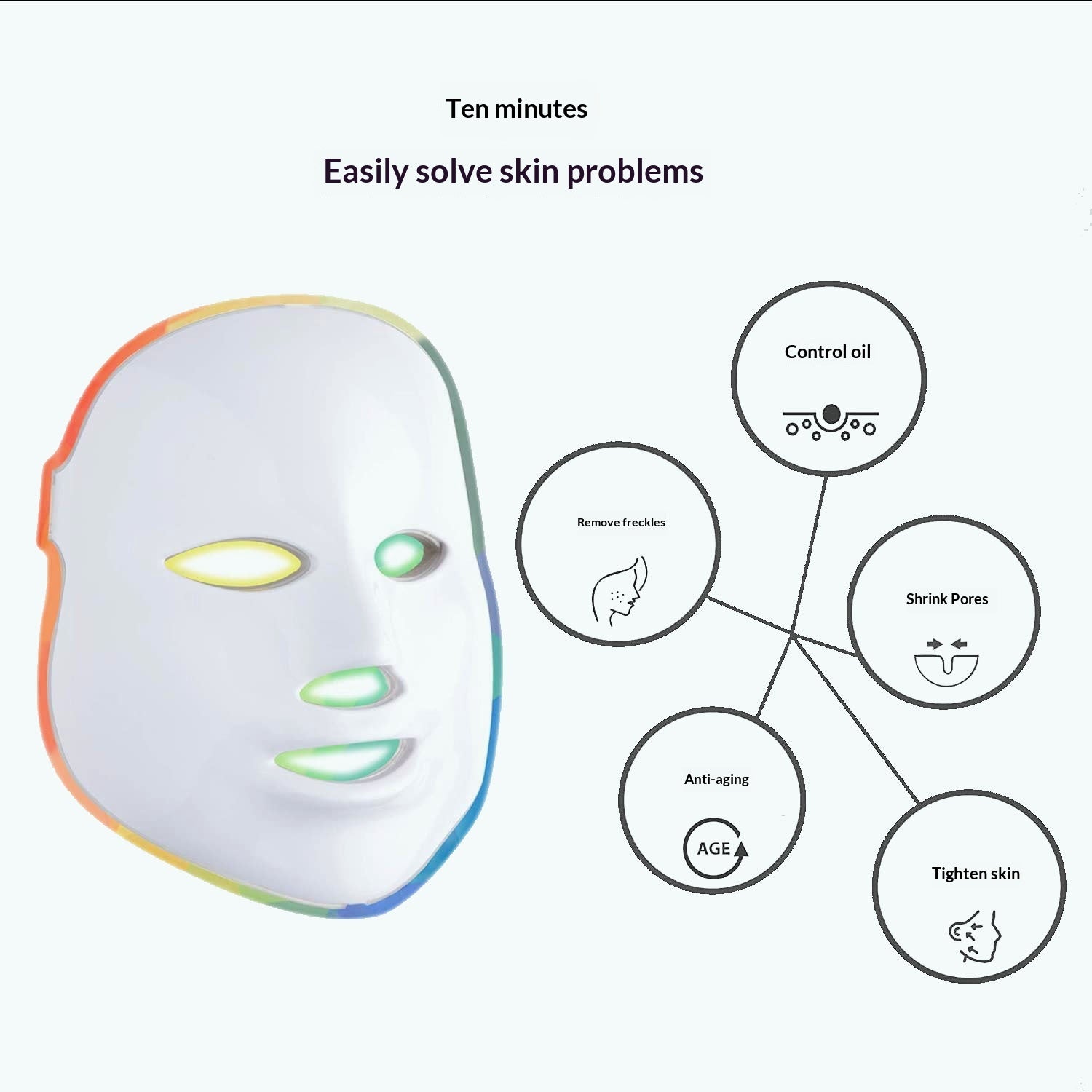 LED Light Therapy Face Mask — Professional Skin Rejuvenation GlowTech UAE