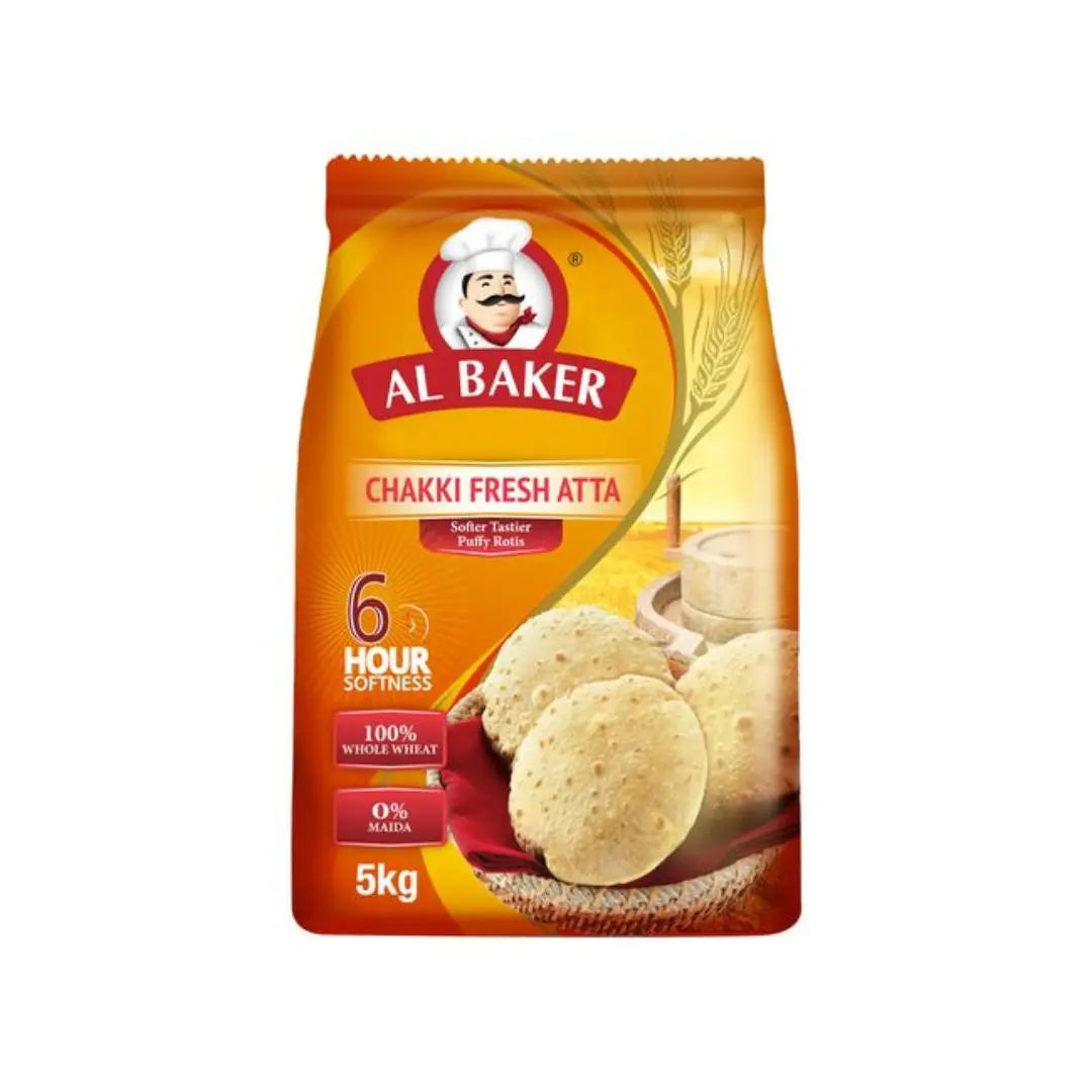 Al Baker Chakki Fresh Atta - 5kgx4 (1 carton) Al Baker