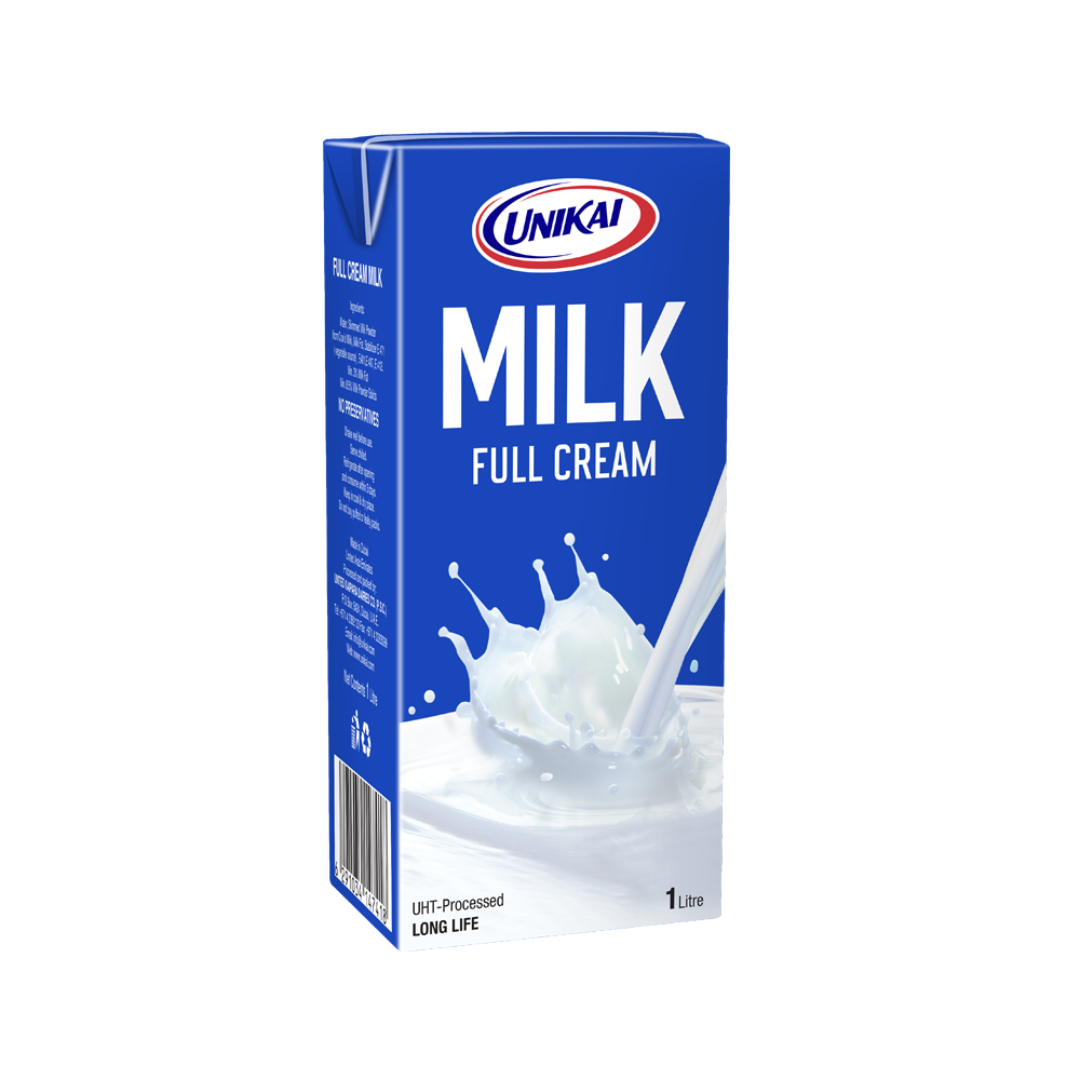Unikai Full Cream Milk - 1Lx12 (1 carton)