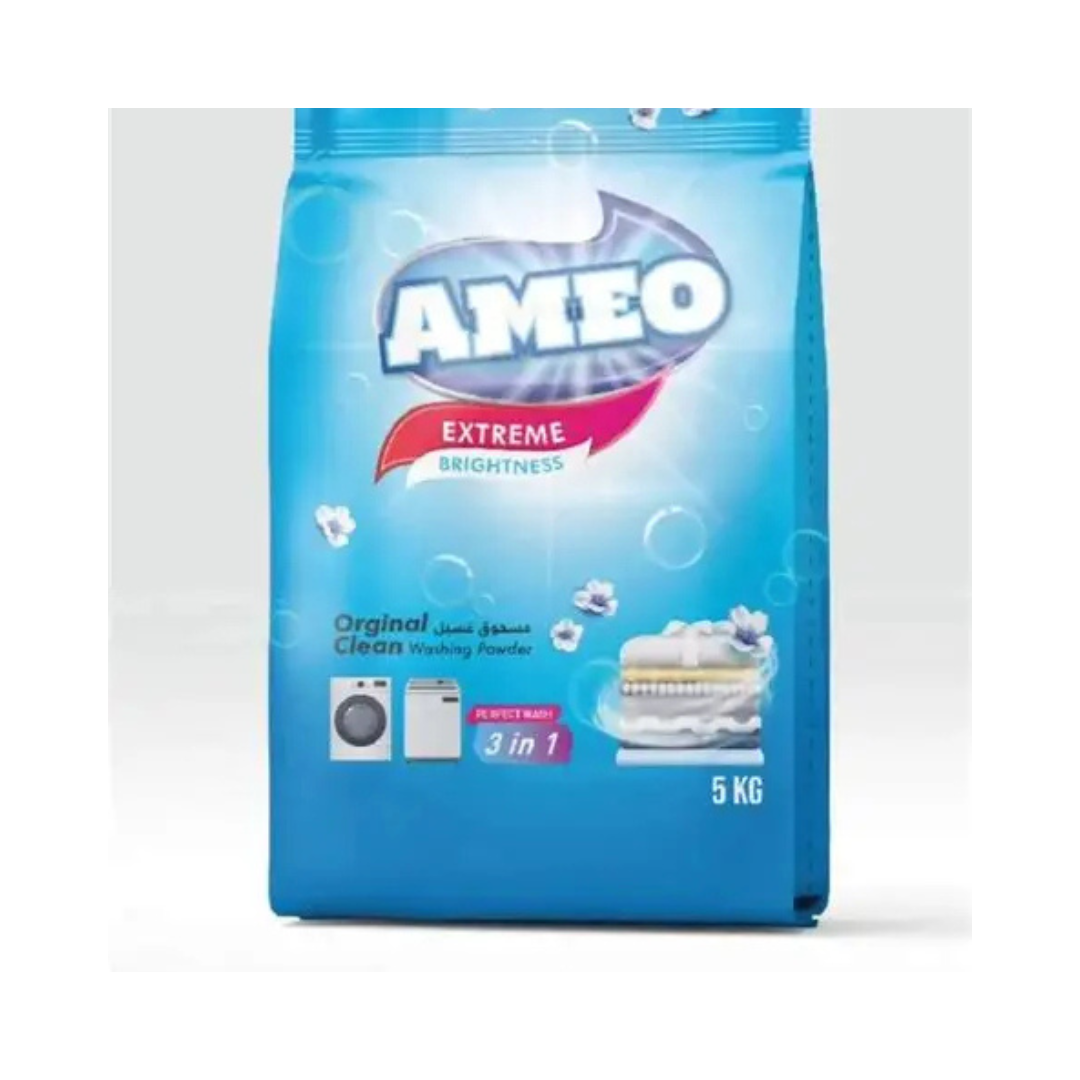 Ameo Powder Detergent (Extreme Brightness) - 4x5kg (1 Carton)