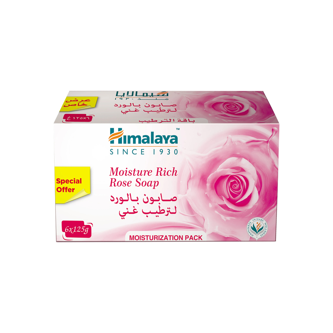 Himalaya Soap Moisture Rich Rose (6X125g)X12