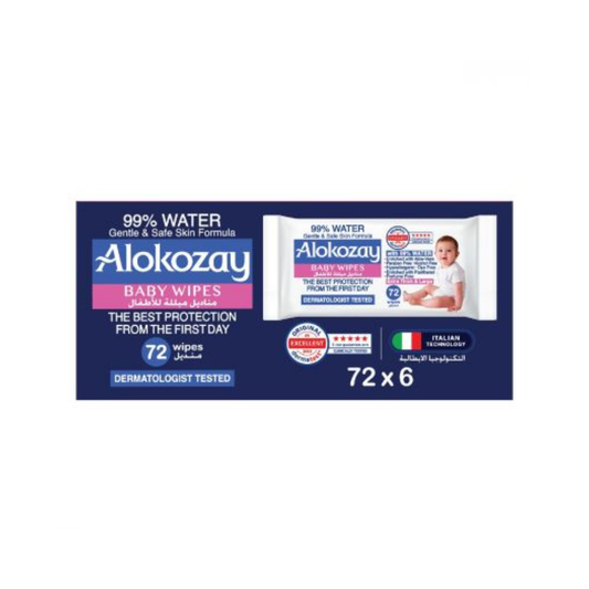 Alokozay Baby Wet Wipes 99% Pure Water - 72pcsx6 (1 carton)