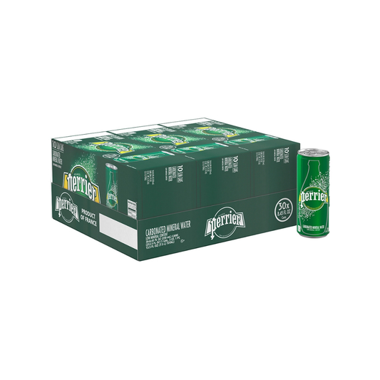 Perrier Sparkling Natural Mineral Water (Can) - 30x250ml (1 carton)