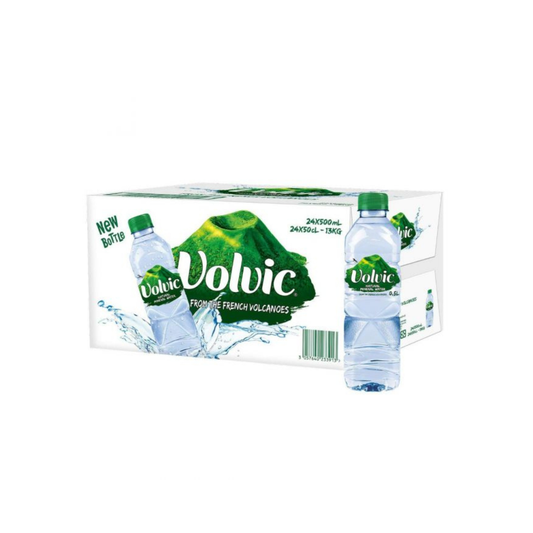 Volvic Natural Mineral Water PET - 24x500ml (1 carton)