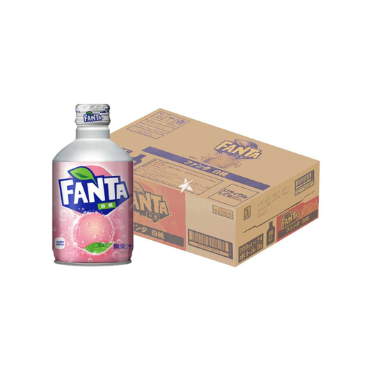 Fanta White Peach Japanese Bottle Can - 300mlx24 (1 carton)