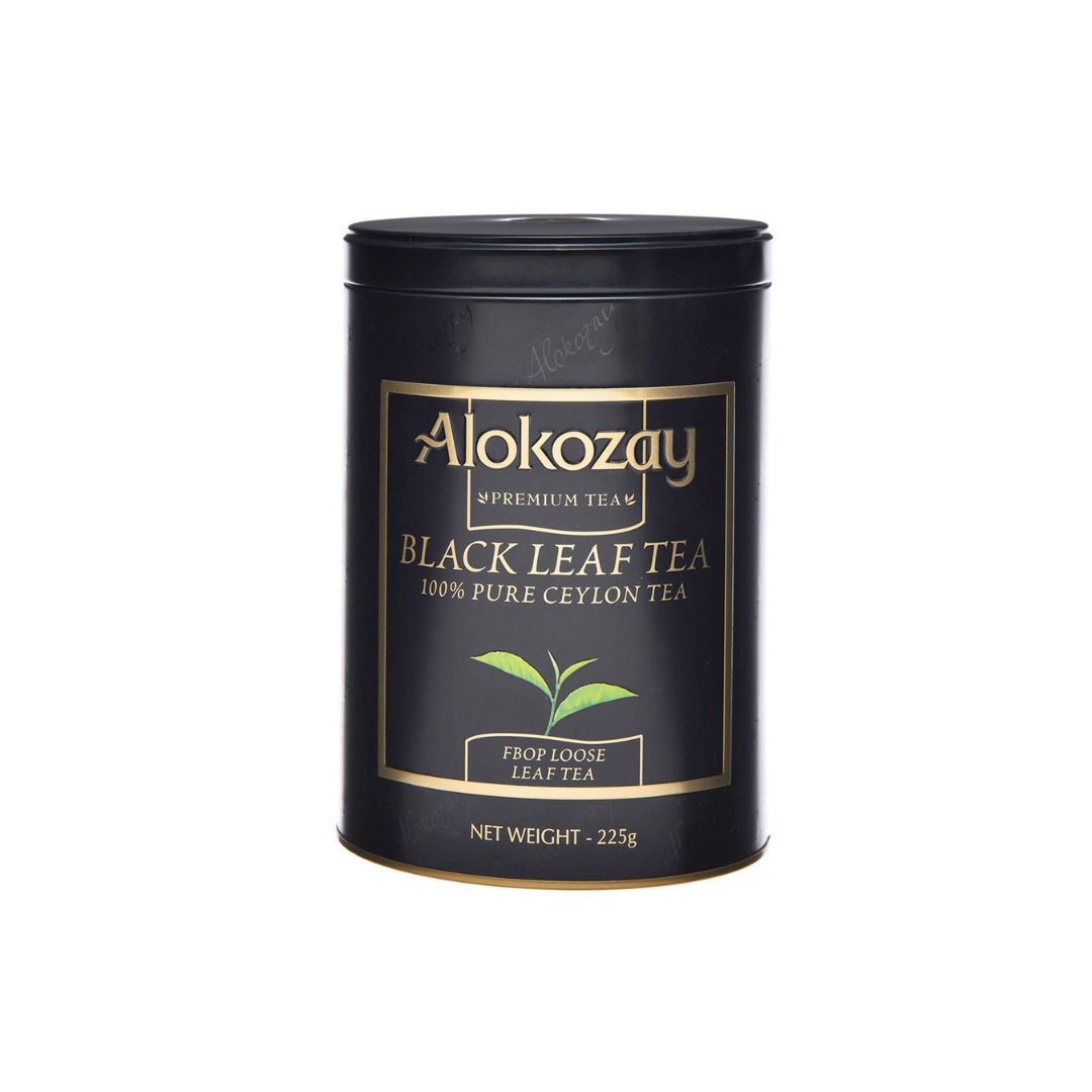 Alokozay Tin Black Leaf FBOP Loose Leaf Tea 225g Alokozay