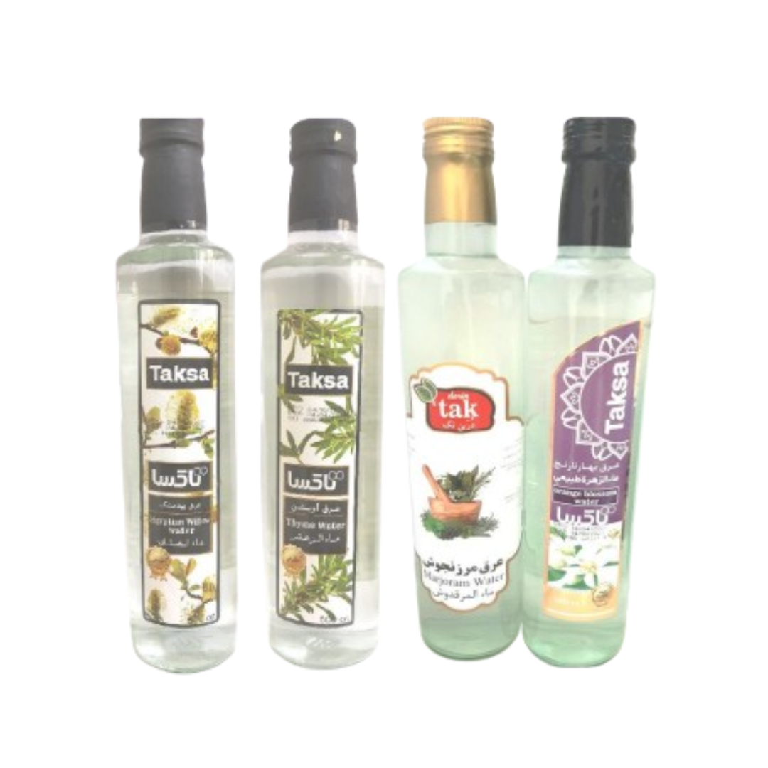 ORANGEDT WATER BLOSSOM , MARJORAM WATER (DT) , THYME WATER , EGYPTIAN WATER WILLOW TAKSA