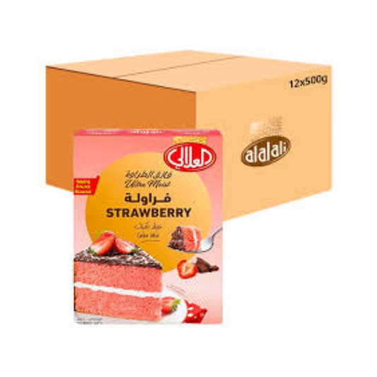 Al Alali Strawberry Cake Mix - 12x500g (1 Carton)
