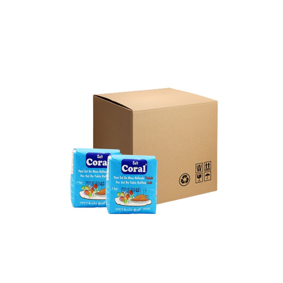 Coral Iodized Table Salt - 1kgx12 (1 carton)