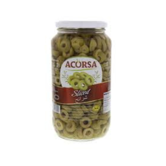 Acorsa Sliced Green Olives - 6x450g (1 carton)