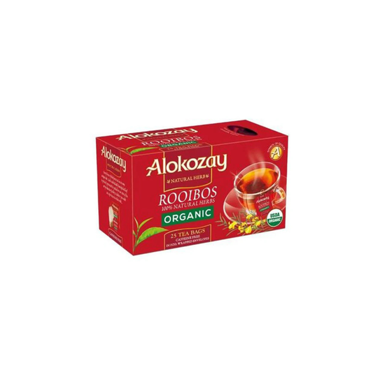 Alokozay Rooibos Organic Herbal Tea - 25 Heat Seal Sachets X 24 (1 carton)