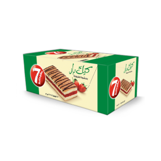 7Days Cake Bar Mini Strawberry - 25gx12(x12) per carton