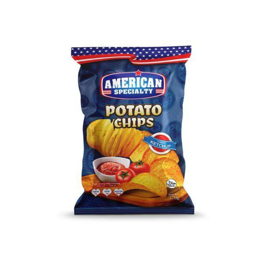 American Specialty Potato Chips Ketchup - 10x170g (1 carton)