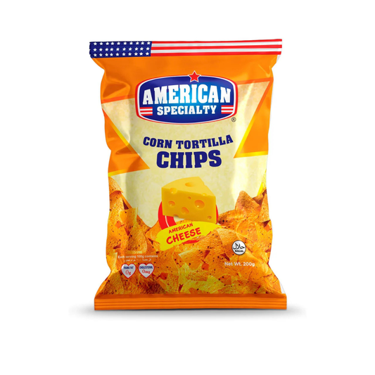 American Specialty Tortilla Chips Cheese -10x200g (1 carton)