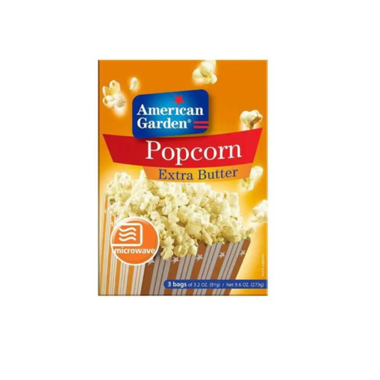 American Garden Microwave Popcorn Extra Butter 12x3x3.2oz